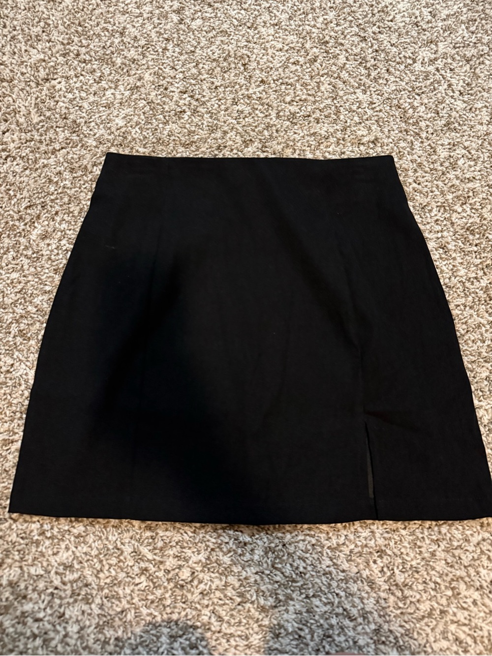 SHEIN Black Mini Skirt with Front Slit